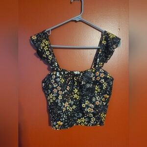 VINTAGE Floral Crop Top